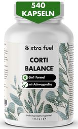 XTRA FUEL Corti Balance - Cortisol senken Nährstoffmix mit Ashwagandha, Rhodiola & Vitamin B6