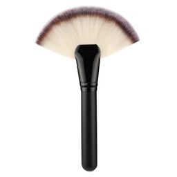 Fächerpinsel Fan Brush Profi-Make-up-Pinsel für Highlighter, Konturierung und Finishing