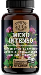 Scheunengut® MENO INTENSO | Wechseljahre/Menopause Komplex mit Yamswurzel, Ashwagandha uvm.
