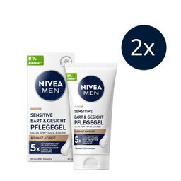 NIVEA MEN Sensitive Bart & Gesichtspflege Gel 2x 50ml
