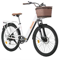 CYSUM Cityrun Elektrofahrrad mit Frontkorb, 250-W-Motor und 36-V-10-Ah-Akku