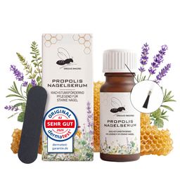 Propolis Nagelserum mit Nagelfeile Hochdosierte Propolis Nagelpflege mit Kräuter & hochwertigen Ölen