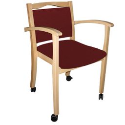 einrichtungsdesign24 Seniorenstuhl mit Armlehnen auf Rollen Alexander