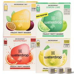 waterdrop® Microdrink Tropische Früchte Quartett Passionsfrucht Limette Grapefruit Zitrone