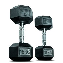 Matchu Sports - Hanteln Hexagon Set 15 kg - Dumbbell Set - Kurzhantelset