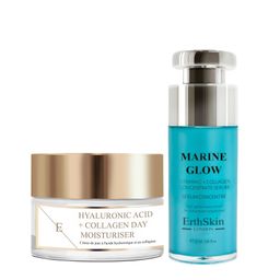 ErthSkin London Marine Glow Serum & Hyaluron Tagescreme  Anti-Aging Set