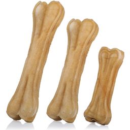 BluePet Büffelhautknochen, Kauartikel für Hunde, Kauknochen 100% Büffelkopfhaut, Kausnack