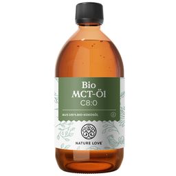 NATURE LOVE® Bio MCT-Öl C8 – 500ml für deine Keto Diät – aus 100% Bio-Kokosöl – Ketogene Ernährung