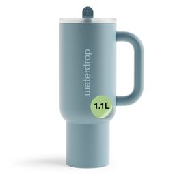 waterdrop® Explorer Thermobecher – 1,1 L Edelstahl – mit Trinkhalm, auslaufsicher & 12 h kühl
