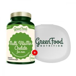 GreenFood Nutrition Multi VitaMin Chelate für Männer + GRATIS KAPSELBEHÄLTER