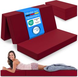 ELONEO Klappmatratze 15 cm dick, waschbar, versch. Größen & Farben, geeignet für Hausstauballergiker
