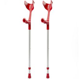 Pulox Magic-Soft - Krücken mit Soft-Grip - Paar (2 Stk.) in Feuerrot