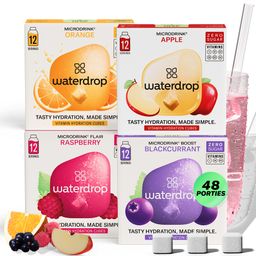 waterdrop® Microdrink Fruchtmix Set – 48 Würfel mit Frucht-Extrakten & Vitaminen – vegan, zuckerfrei