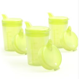 Horn Medical 3er Pack Schnabelbecher Trinkhilfe für Erwachsene mit zwei Deckeln