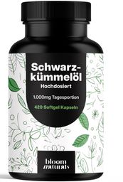 Bloom Naturals Schwarzkümmelöl Kapseln - 7 Monate Vorrat