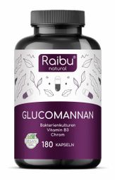 Glucomannan Kapseln Hochdosiert aus der Konjakwurzel - RAIBU