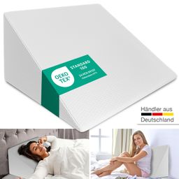 ELONEO Keilkissen für Bett & Sofa, 30x50x60cm abnehmbarer & waschbarer Bezug