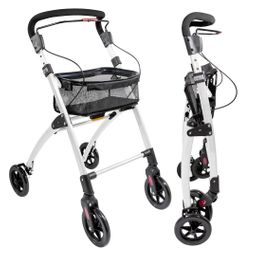 Casa Soft Rollator schmal für Wohnung & Innenbereich Weiß