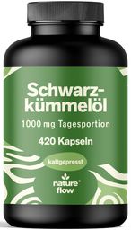 Schwarzkümmelöl - 420 Softgel Kapseln - 1000 mg pro Tagesportion - Nature Flow®