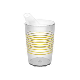 ORNAMIN Becher Ringe gelb mit Schnabelaufsatz klein