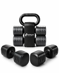 Vitalic 2-in-1 Hantel- & Kettlebell-Set | Gewichte von 1 bis 5,5 kg pro Stück
