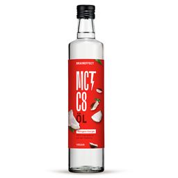 BRAINEFFECT MCT C8 Öl (500ml) – Reines C8 aus der Kokosnuss für Ketose & Fokus