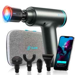 Flow® ELITE Massagepistole. Mit Wärme- und Kälte Massagekopf. DIN ISO 9001 zertifzierte Qualität