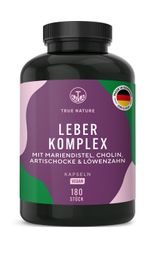 TRUE NATURE® Leber Komplex Kapseln - Mit Mariendistel, Cholin, Artischocke & Löwenzahn