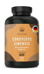 TRUE NATURE® Cordyceps Sinensis Kapseln 10:1 Extrakt - Vegan & Made in Germany