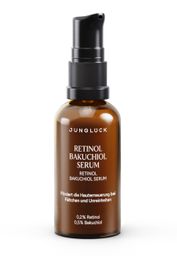 JUNGLÜCK Retinol Bakuchiol Serum - Unterstützt die Zellerneuerung & mildert Linien, Fältchen