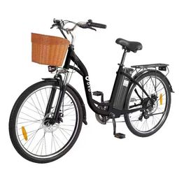 DYU C6 City Elektrofahrrad mit Korb, 36V 12,5Ah Akku