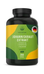 TRUE NATURE® Johanniskraut Extrakt Kapseln mit Vitamin B6, B12 & Folsäure