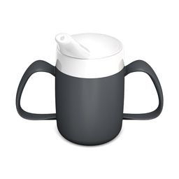 ORNAMIN 2-Henkel-Becher mit Trink-Trick mit Schnabelaufsatz mit kleiner Öffnung