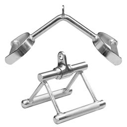 Sporttrend24 Seilzug Set  Parallelgriff mit Gelenk + Rudergriff mit Hufgriff