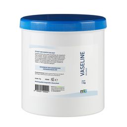 Vaseline, rein, weiß, für Tattoo- u. Piercingbereich, Hautpflege, 1 kg