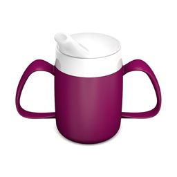 ORNAMIN 2-Henkel-Becher mit Trink-Trick mit Schnabelaufsatz mit großer Öffnung
