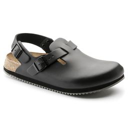 Birkenstock Clog Tokio Super Grip, Naturleder, schwarz, Weite normal
