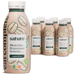 Saturo Trinknahrung Vegan Cappuccino | Astronautennahrung Mit Protein | Trinkmahlzeit Mit Nährstoffe