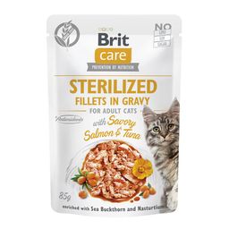 Brit Care Cat - Fillets in Gravy with Savory Salmon & Tuna - Sterilized