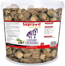Supravit Luzerne Pferdeleckerlies 2kg, getreidefreie & zuckerfreie Pferdeleckerlis aus 100% Luzerne