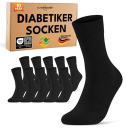 Diabetiker Socken mit Komfortbund ohne Gummi & ohne Naht für Damen und Herren 10 Paar