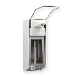 Medi-Inn Wandspender Aluminium, langer Armhebel, mit Verschlussblende, für 500 ml Euroflaschen