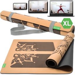 BACKLAxx® Yogamatte Kork mit Naturkautschuk 200x84x0,4cm