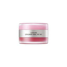 TITTO Lip & Cheek Dual Pot #01 Satin Ribbon / Pink On Top