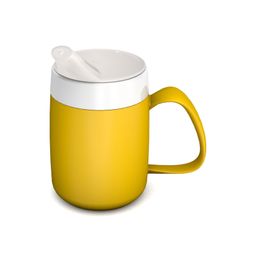 ORNAMIN Becher mit Trink-Trick (großer Henkel) mit Schnabelaufsatz mit kleiner Öffnung