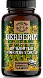 Scheunengut® Berberin | Berberis aristata Extrakt 20:1 optimiert mit Piperin & Chrom