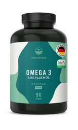TRUE NATURE® Omega 3 Vegan Algenöl Kapseln - Markenrohstoff life's® OMEGA