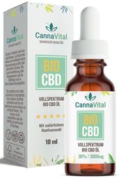 CBD Öl Bio Vollspektrum Tropfen 30% - 10 ml mit Cannabidiol | Laborqualität CannaVital®