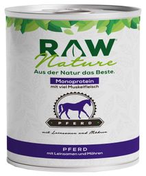 RAW Nature Nassfutter Pferd mit Leinsamen & Möhren – auch für sensible Hunde