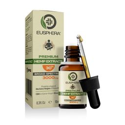 CBD Öl - Hanfextraktöl 30%  Hochdosiertes Vollspektrum Premium| Hemp Extract - Eusphera